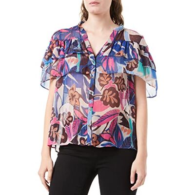 Naf Naf Damenhemd, Venedig Blau, 40 Naf Naf Damenhemd, Venedig Blau, 40