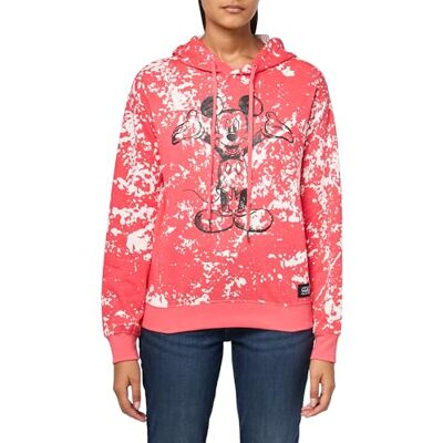 Disney Damen 's Ladies Juniors Mickey Mouse Bleach Washed Hoodie Kapuzenpullover Disney Damen 's Ladies Juniors Mickey Mouse Bleach Washed Hoodie Kapuzenpullover