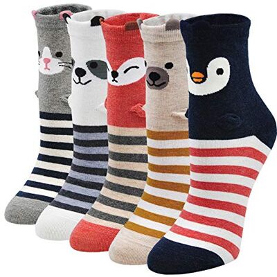 PUTUO Lustige Socken Damen Bunte Socken aus Baumwolle, Witzige Socken Damen Tier Socken Frauen Weihnachtssocken PUTUO Lustige Socken Damen Bunte Socken aus Baumwolle, Witzige Socken Damen Tier Socken Frauen Weihnachtssocken