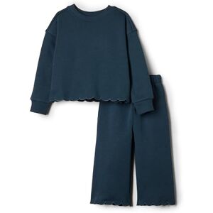 Amazon x Sofia Grainge Baby Mädchen Set aus Hose und Oberteil aus French Terry, Dunkles Marineblau, 12 Monate Amazon x Sofia Grainge Baby Mädchen Set aus Hose und Oberteil aus French Terry, Dunkles Marineblau, 12 Monate