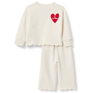 Amazon x Sofia Grainge Baby Mädchen Set aus Hose und Oberteil aus French Terry, Elfenbein Rot Valentinstag, 0-3 Monate Amazon x Sofia Grainge Baby Mädchen Set aus Hose und Oberteil aus French Terry, Elfenbein Rot Valentinstag, 0-3 Monate