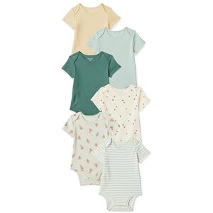 Amazon Unisex-Baby, Kurzärmeliger Body, 6er-Pack, Mehrfarbig/Honig, Neugeborene Amazon Unisex-Baby, Kurzärmeliger Body, 6er-Pack, Mehrfarbig/Honig, Neugeborene