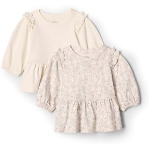 Amazon x Sofia Grainge Kleinkind Mädchen 3/4-Arm Strick-Oberteil, 2er-Pack, Elfenbein/Sketch Floral, 3T Amazon x Sofia Grainge Kleinkind Mädchen 3/4-Arm Strick-Oberteil, 2er-Pack, Elfenbein/Sketch Floral, 3T