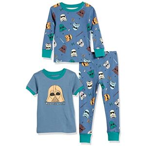 Amazon Disney Marvel Star Wars Kleinkind Jungen Eng anliegende Baumwoll-Schlafanzug-Sets, 3er-Pack, 3-teiliges Star Wars Navy Rule the Galaxy-Set, 4T Amazon Disney Marvel Star Wars Kleinkind Jungen Eng anliegende Baumwoll-Schlafanzug-Sets, 3er-Pack, 3-teiliges Star Wars Navy Rule the Galaxy-Set, 4T