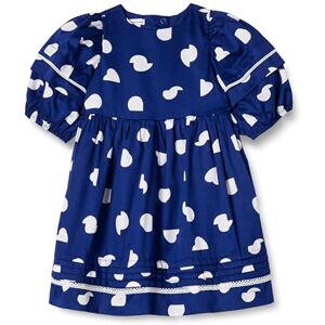 Amazon Mädchen Ausgestelltes Kleid Aus 100 % Baumwolle Mit Puffärmeln, Marineblau Abstrakt Punkte, 6-7 Jahre Amazon Mädchen Ausgestelltes Kleid Aus 100 % Baumwolle Mit Puffärmeln, Marineblau Abstrakt Punkte, 6-7 Jahre
