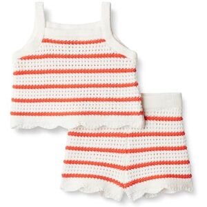 Amazon x Sofia Grainge Mädchen Tanktop- und Shorts-Set aus gehäkelter Baumwolle, „Mommy and Me“-Kollektion, Elfenbein Rot Uneven Stripe, XXL Amazon x Sofia Grainge Mädchen Tanktop- und Shorts-Set aus gehäkelter Baumwolle, „Mommy and Me“-Kollektion, Elfenbein Rot Uneven Stripe, XXL