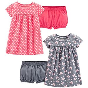 Simple Joys by Carter's Baby-Mädchen Short-Sleeve and Sleeveless Dress Sets, Pack of 2 Lässiges Kleid, Grau Schmetterlinge/Rosa Floral, 12 Monate (2er Pack) Simple Joys by Carter's Baby-Mädchen Short-Sleeve and Sleeveless Dress Sets, Pack of 2 Lässiges Kleid, Grau Schmetterlinge/Rosa Floral, 12 Monate (2er Pack)