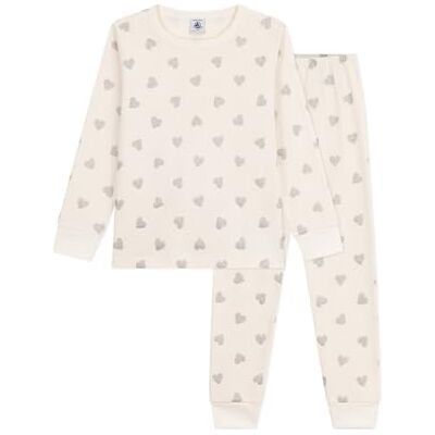 Petit Bateau Mädchen Cerso_h25 Nachtwäsche, Milk/Silber, 4 Jahre Petit Bateau Mädchen Cerso_h25 Nachtwäsche, Milk/Silber, 4 Jahre
