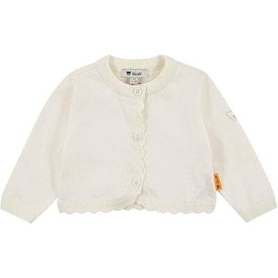 Steiff Strickjacke EU Größe 62 cloud dancer, Kinder Strick-Jacke, warme und bequeme Strickjacke, waschmaschinenfest Steiff Strickjacke EU Größe 62 cloud dancer, Kinder Strick-Jacke, warme und bequeme Strickjacke, waschmaschinenfest