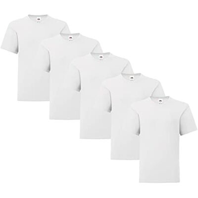 Fruit of the Loom Kinder Shirts Iconic 5er oder 10er Sets Jungen T-Shirt Weiss 116 128 140 152 164 Ringspun Baumwolle Fruit of the Loom Kinder Shirts Iconic 5er oder 10er Sets Jungen T-Shirt Weiss 116 128 140 152 164 Ringspun Baumwolle