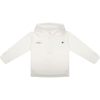 Pepe Jeans Mädchen Anne Sweatshirt, Weiß (Mousse White), 14 Jahre Pepe Jeans Mädchen Anne Sweatshirt, Weiß (Mousse White), 14 Jahre
