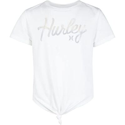 Hurley Mädchen Hrlg Knotted Boxt Tee T-Shirt, schwarz, 6 Años Hurley Mädchen Hrlg Knotted Boxt Tee T-Shirt, schwarz, 6 Años