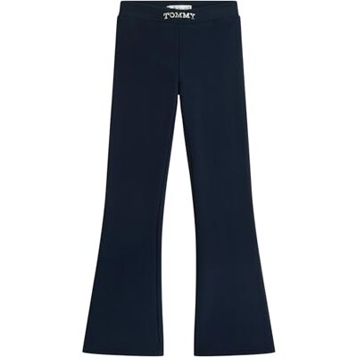 Tommy Hilfiger Mädchen Leggings Foil Flare mit ausgestelltem Bein, Blau (Dark Night Navy), 4 Jahre Tommy Hilfiger Mädchen Leggings Foil Flare mit ausgestelltem Bein, Blau (Dark Night Navy), 4 Jahre