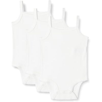 Amazon Baby Mädchen Ärmellose Bodys, 3er-Pack, Weiß, 0-3 Monate Amazon Baby Mädchen Ärmellose Bodys, 3er-Pack, Weiß, 0-3 Monate