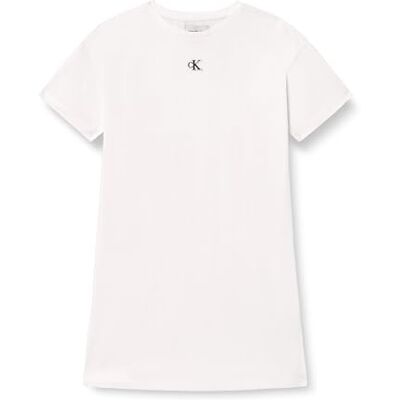 Calvin Girl's Ck Monogram Tee Dress LVCKSJH05G T-Shirt-Kleid, Weiß (White 11-0601 TCX), 14 Jahre Calvin Girl's Ck Monogram Tee Dress LVCKSJH05G T-Shirt-Kleid, Weiß (White 11-0601 TCX), 14 Jahre