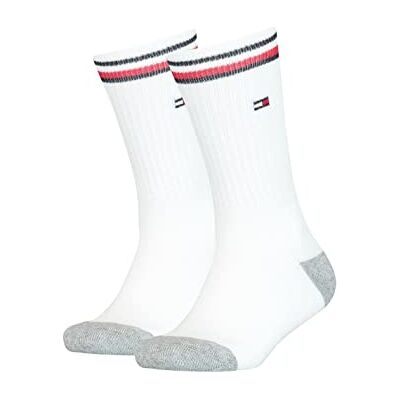 Tommy Hilfiger Unisex Baby Crew Socken, Weiß, 19-22 EU Tommy Hilfiger Unisex Baby Crew Socken, Weiß, 19-22 EU