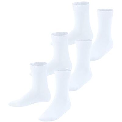 FALKE Unisex Kinder Socken Family Multipack K So Baumwolle einfarbig 3 Paar, Weiß White 2000, 27-30 FALKE Unisex Kinder Socken Family Multipack K So Baumwolle einfarbig 3 Paar, Weiß White 2000, 27-30