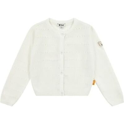 Steiff Strickjacke EU Größe 110 bright white, Strick-Jacke, Kinderjacke mit Knopfleiste für leichtes Anziehen, warme und bequeme Strickjacke, waschmaschinenfest Steiff Strickjacke EU Größe 110 bright white, Strick-Jacke, Kinderjacke mit Knopfleiste für leichtes Anziehen, warme und bequeme Strickjacke, waschmaschinenfest