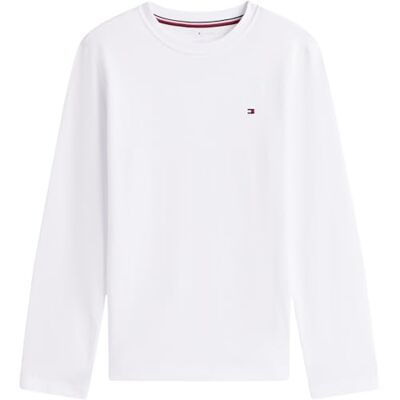 Tommy Hilfiger Jungen Pyjama-Set Cuffed Print Langarm, Mehrfarbig (White/des Sky Flag AOP), 12-14 Jahre Tommy Hilfiger Jungen Pyjama-Set Cuffed Print Langarm, Mehrfarbig (White/des Sky Flag AOP), 12-14 Jahre