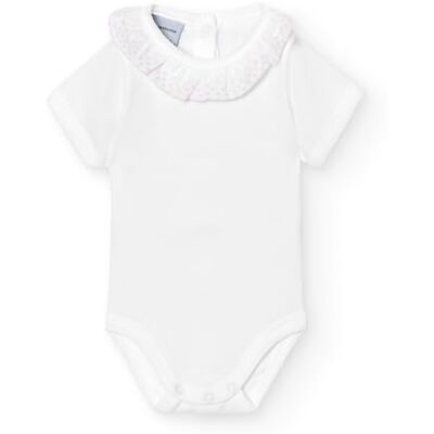BABIDU Kurzarm-Baby-Body aus 100% Baumwolle mit Rasenkragen und Spitze, Baby-Body für Neugeborene aus weichem, hypoallergenem und atmungsaktivem Stoff, Unisex-Kleidung für Jungen und Mädchen BABIDU Kurzarm-Baby-Body aus 100% Baumwolle mit Rasenkragen und Spitze, Baby-Body für Neugeborene aus weichem, hypoallergenem und atmungsaktivem Stoff, Unisex-Kleidung für Jungen und Mädchen
