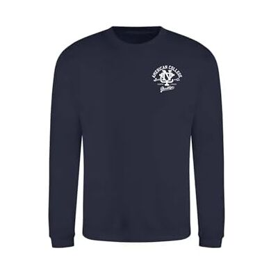 AMERICAN COLLEGE USA , Sweatshirts, Pullover, Jungen, Mädchen, Westen, Hoodies, Fleece, Jacke, Thermo, Mit Kapuze, Kinder Bekleidung, Unisex, Modell ACSCRW6 Navy 12 Jahre AMERICAN COLLEGE USA , Sweatshirts, Pullover, Jungen, Mädchen, Westen, Hoodies, Fleece, Jacke, Thermo, Mit Kapuze, Kinder Bekleidung, Unisex, Modell ACSCRW6 Navy 12 Jahre