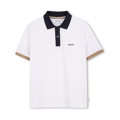Boss Poloshirt für Jungen, Weiß, 8 Jahre Boss Poloshirt für Jungen, Weiß, 8 Jahre