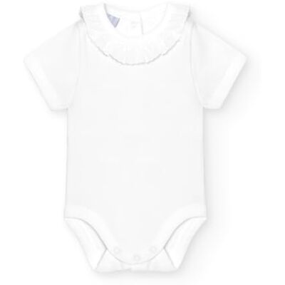 BABIDU Kurzarm-Baby-Body aus 100% Baumwolle mit Rasenkragen und Spitze, Baby-Body für Neugeborene aus weichem, hypoallergenem und atmungsaktivem Stoff, Unisex-Kleidung für Jungen und Mädchen BABIDU Kurzarm-Baby-Body aus 100% Baumwolle mit Rasenkragen und Spitze, Baby-Body für Neugeborene aus weichem, hypoallergenem und atmungsaktivem Stoff, Unisex-Kleidung für Jungen und Mädchen