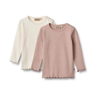 Wheat 2er Pack Rib T-Shirt L/S Ida Mädchen Wheat 2er Pack Rib T-Shirt L/S Ida Mädchen