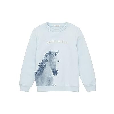 TOM TAILOR Mädchen 1037952 Sweatshirt mit Pferde-Print, 32264-new Breeze Blue, 92/98 TOM TAILOR Mädchen 1037952 Sweatshirt mit Pferde-Print, 32264-new Breeze Blue, 92/98