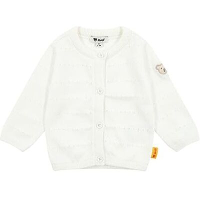 Steiff Strickjacke EU Größe 74 bright white, Strick-Jacke, Kinderjacke mit Knopfleiste für leichtes Anziehen, warme und bequeme Strickjacke, waschmaschinenfest Steiff Strickjacke EU Größe 74 bright white, Strick-Jacke, Kinderjacke mit Knopfleiste für leichtes Anziehen, warme und bequeme Strickjacke, waschmaschinenfest