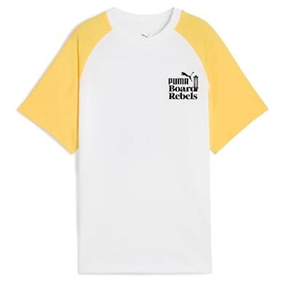 Puma Jungen Mid90s Graphic Tee Ii B T-Shirts, White-Sunny Yellow, 164 EU Puma Jungen Mid90s Graphic Tee Ii B T-Shirts, White-Sunny Yellow, 164 EU