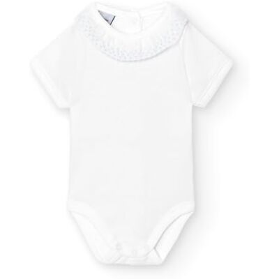 BABIDU Kurzarm-Baby-Body aus 100% Baumwolle mit Rasenkragen und Spitze, Baby-Body für Neugeborene aus weichem, hypoallergenem und atmungsaktivem Stoff, Unisex-Kleidung für Jungen und Mädchen BABIDU Kurzarm-Baby-Body aus 100% Baumwolle mit Rasenkragen und Spitze, Baby-Body für Neugeborene aus weichem, hypoallergenem und atmungsaktivem Stoff, Unisex-Kleidung für Jungen und Mädchen