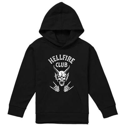 Stranger Things Hellfire Club Bones Youth Kids Boy Girls Pull-Over Hoodie, Navy, 9–11 J Stranger Things Hellfire Club Bones Youth Kids Boy Girls Pull-Over Hoodie, Navy, 9–11 J