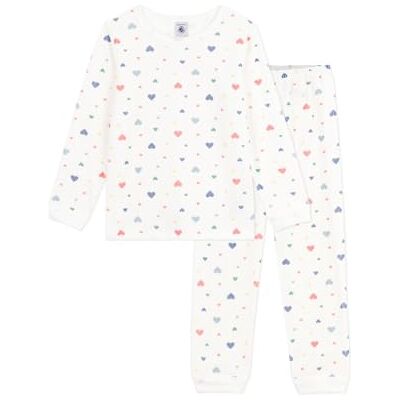 Petit Bateau Mädchen Cheminee_h Nachtwäsche, Marshmallow/Multico, 4 Jahre Petit Bateau Mädchen Cheminee_h Nachtwäsche, Marshmallow/Multico, 4 Jahre