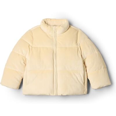 Amazon x Sofia Grainge Baby Mädchen Steppjacke Velour, Hellbeige, 12 Monate Amazon x Sofia Grainge Baby Mädchen Steppjacke Velour, Hellbeige, 12 Monate