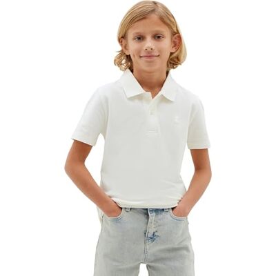 Calvin Boy's Solid Pique Polo Ss LVCKTJB13B S/S Poloshirt, Weiß (Tofu), 16 Jahre Calvin Boy's Solid Pique Polo Ss LVCKTJB13B S/S Poloshirt, Weiß (Tofu), 16 Jahre