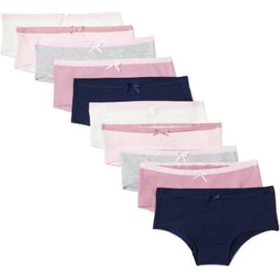 Amazon Mädchen Hipster-Unterhosen aus Baumwoll-Jersey, 10er Pack, Neutral, 10-11 Jahre Amazon Mädchen Hipster-Unterhosen aus Baumwoll-Jersey, 10er Pack, Neutral, 10-11 Jahre