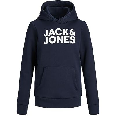 JACK & JONES Jungen Jjecorp Logo Sweat Hood Ss19 Noos Jr Kapuzenpullover, Blau(navy Blazernavy Blazer), 176 EU JACK & JONES Jungen Jjecorp Logo Sweat Hood Ss19 Noos Jr Kapuzenpullover, Blau(navy Blazernavy Blazer), 176 EU