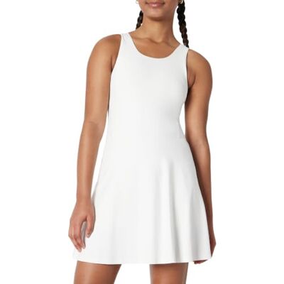 Amazon Mädchen Active FormFlex Tank-Tenniskleid in butterweicher Qualität mit integriertem Bodysuit, BH und Shorts, Weiß, 10 Jahre Amazon Mädchen Active FormFlex Tank-Tenniskleid in butterweicher Qualität mit integriertem Bodysuit, BH und Shorts, Weiß, 10 Jahre
