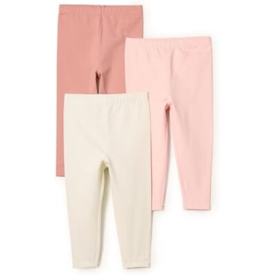 Amazon x Sofia Grainge Baby Mädchen Leggings, 3er Pack, Elfenbein/Rosa/Terrakotta, 2 Jahre Amazon x Sofia Grainge Baby Mädchen Leggings, 3er Pack, Elfenbein/Rosa/Terrakotta, 2 Jahre