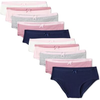 Amazon Mädchen Bikini-Unterhosen aus Baumwoll-Jersey, 10er Pack, Neutral, 10-11 Jahre Amazon Mädchen Bikini-Unterhosen aus Baumwoll-Jersey, 10er Pack, Neutral, 10-11 Jahre