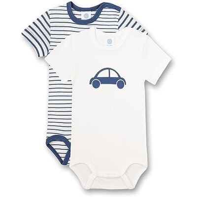 Sanetta Baby-Body halbarm (Doppelpack) weiß & blau Ringel/Auto Hochwertiger und nachhaltiger Body für Jungen aus Bio-Baumwolle. Inhalt: 2er Set Baby Body Sanetta Baby-Body halbarm (Doppelpack) weiß & blau Ringel/Auto Hochwertiger und nachhaltiger Body für Jungen aus Bio-Baumwolle. Inhalt: 2er Set Baby Body