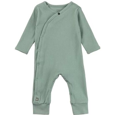 Sterntaler Playsuit Rippjersey Baby Einteiler Unisex in Wickeloptik Langarm Overall seitlich und im Schritt zum Knöpfen Neugeborenen Strampler steingrün, Größe 56 Sterntaler Playsuit Rippjersey Baby Einteiler Unisex in Wickeloptik Langarm Overall seitlich und im Schritt zum Knöpfen Neugeborenen Strampler steingrün, Größe 56