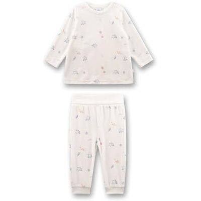Sanetta Mädchen-Schlafanzug Off-White Birds aus Nicki Nachhaltiger und bequemer Schlafanzug aus Nicki für Mädchen. Sanetta Mädchen-Schlafanzug Off-White Birds aus Nicki Nachhaltiger und bequemer Schlafanzug aus Nicki für Mädchen.