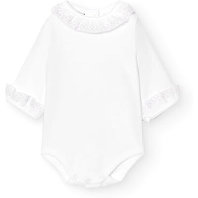 BABIDU Langarm-Baby-Body aus 100% Baumwolle, Rasenkragen mit Spitze, Baby-Body für Neugeborene aus weichem, hypoallergenem und atmungsaktivem Stoff, Unisex-Kleidung für Jungen und Mädchen BABIDU Langarm-Baby-Body aus 100% Baumwolle, Rasenkragen mit Spitze, Baby-Body für Neugeborene aus weichem, hypoallergenem und atmungsaktivem Stoff, Unisex-Kleidung für Jungen und Mädchen