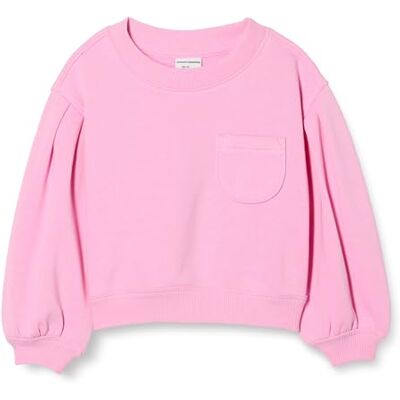 Amazon Mädchen Sweatshirt mit gerafften Ärmeln und Tasche, Rosa, 6-7 Jahre Amazon Mädchen Sweatshirt mit gerafften Ärmeln und Tasche, Rosa, 6-7 Jahre