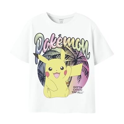 NAME IT Mädchen Nkfmuba Pokemon Ss Nreg Top Box Noos Sky, Bright White, 116 cm NAME IT Mädchen Nkfmuba Pokemon Ss Nreg Top Box Noos Sky, Bright White, 116 cm