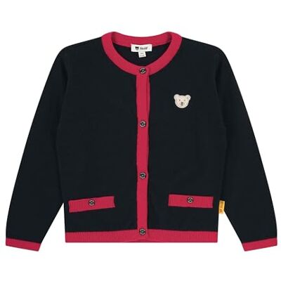 Steiff Strickjacke EU Größe 116 navy, Kinder Strick-Jacke, Kinderjacke mit Knopfleiste für leichtes Anziehen, warme und bequeme Strickjacke, waschmaschinenfest Steiff Strickjacke EU Größe 116 navy, Kinder Strick-Jacke, Kinderjacke mit Knopfleiste für leichtes Anziehen, warme und bequeme Strickjacke, waschmaschinenfest