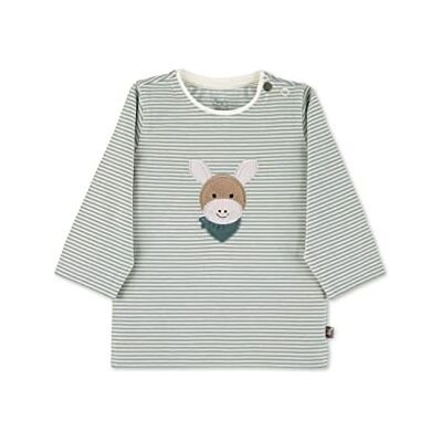 Sterntaler Baby Jungen Langarmshirt Baby GOTS Langarm-Shirt gestreift Baby Shirt Langarm mit Esel Stickerei und Knopf grün Sterntaler Baby Jungen Langarmshirt Baby GOTS Langarm-Shirt gestreift Baby Shirt Langarm mit Esel Stickerei und Knopf grün