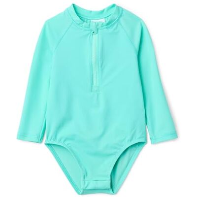 Amazon Baby Mädchen Langärmliger Rashguard-Badeanzug für Babys, Kräftiges Minzgrün, 24 Monate Amazon Baby Mädchen Langärmliger Rashguard-Badeanzug für Babys, Kräftiges Minzgrün, 24 Monate